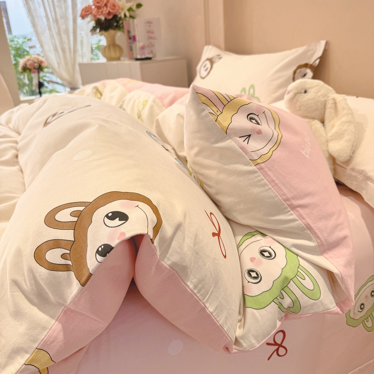 91家纺网 家纺一手货源 找家纺 壹贝家纺 2025新款A类100%全棉加厚磨毛四件套系列 拉多-米