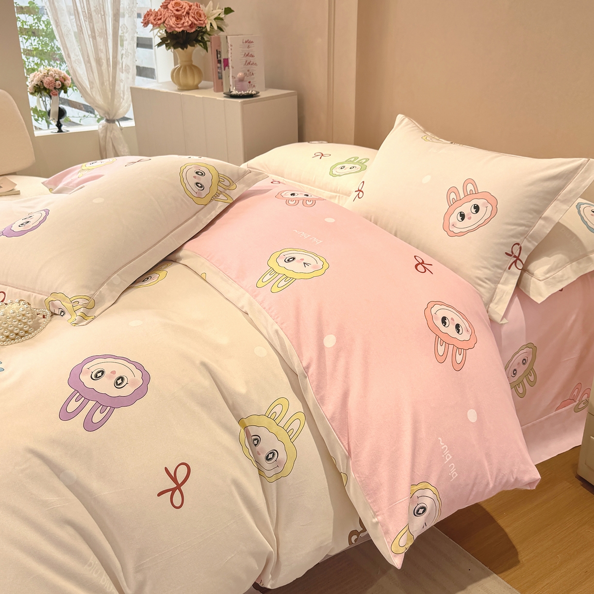 91家纺网 家纺一手货源 找家纺 壹贝家纺 2025新款A类100%全棉加厚磨毛四件套系列 拉多-米