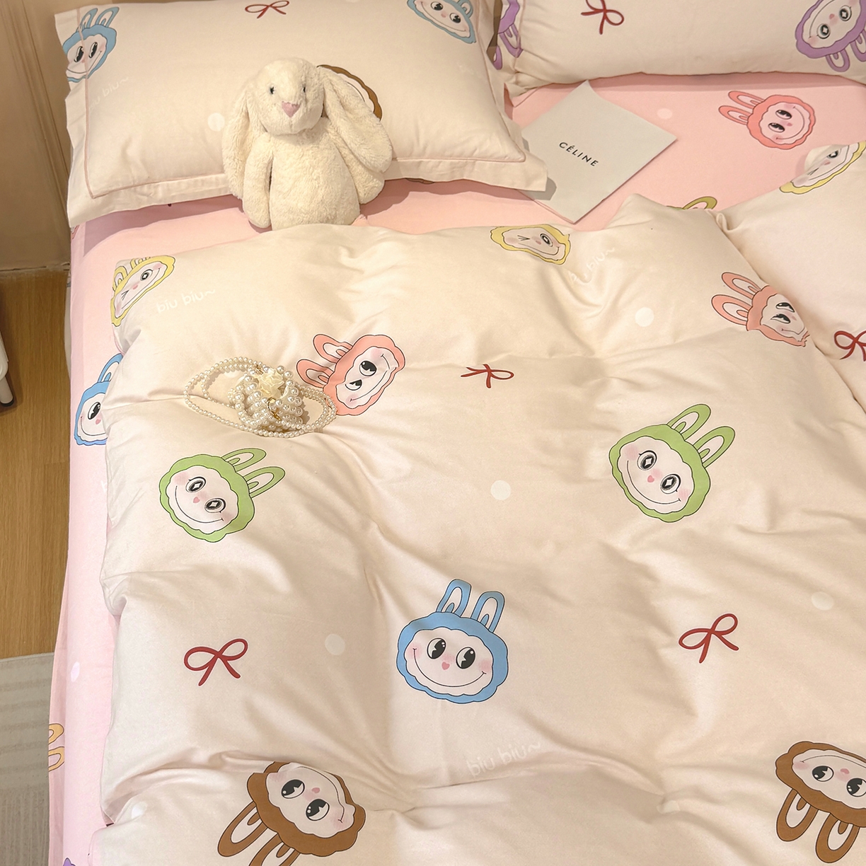 91家纺网 家纺一手货源 找家纺 壹贝家纺 2025新款A类100%全棉加厚磨毛四件套系列 拉多-米