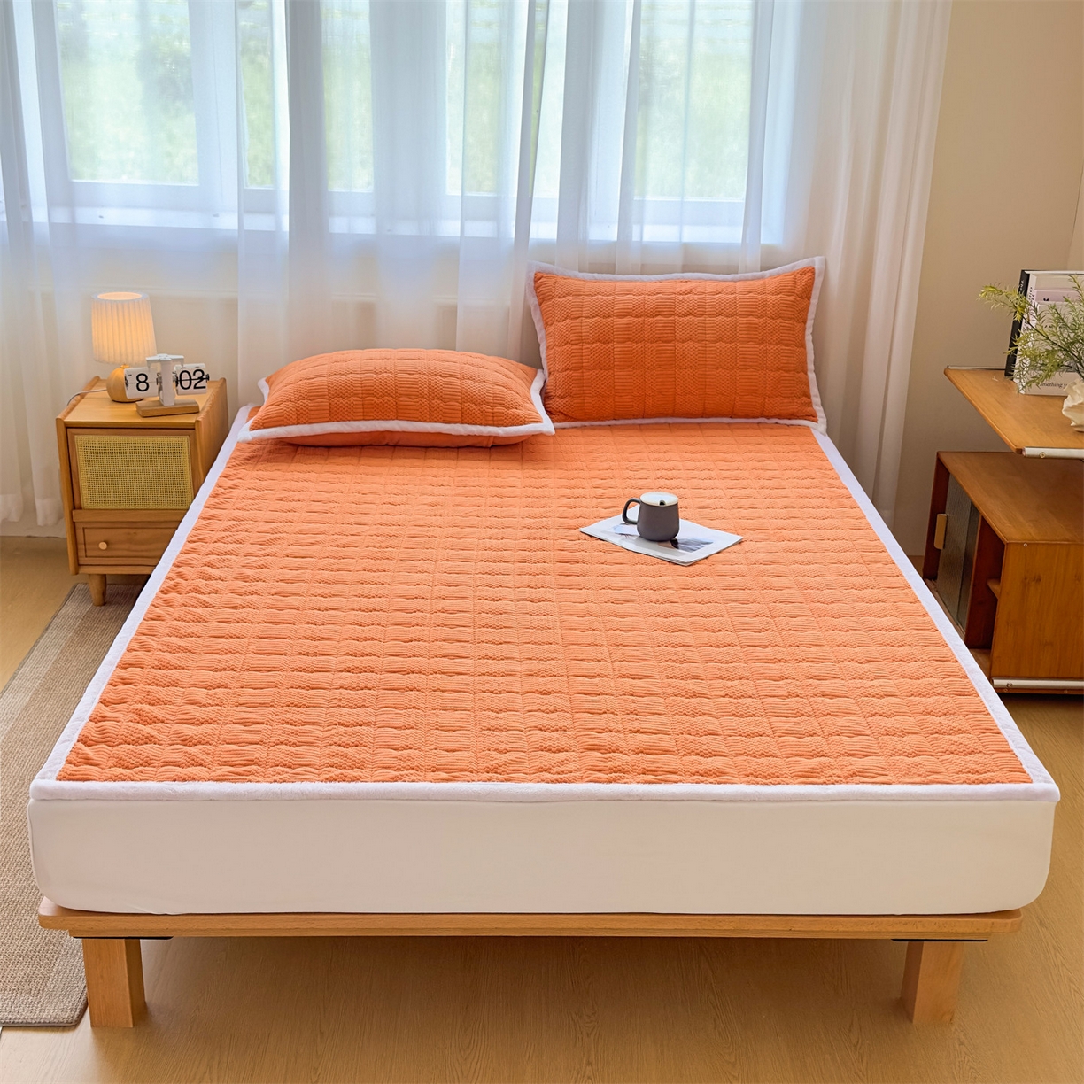 （总）恒爱家纺 2025新款牛奶绒提花床垫床褥