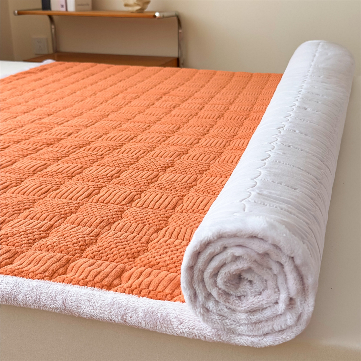 91家纺网 家纺一手货源 找家纺 （总）恒爱家纺 2025新款牛奶绒提花床垫床褥