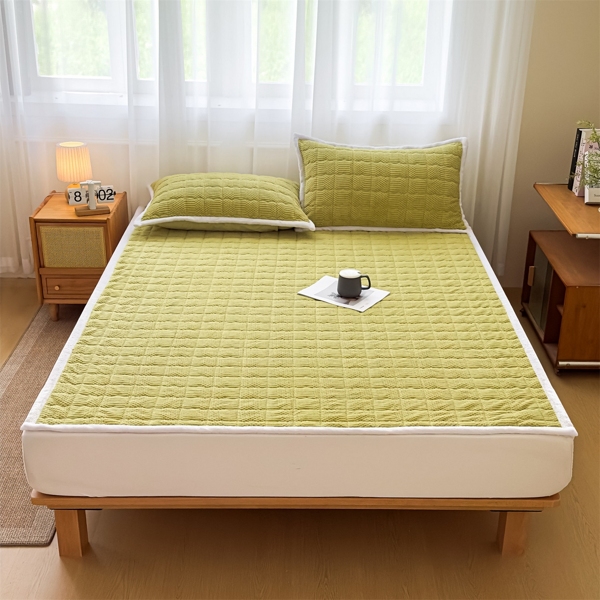 91家纺网 家纺一手货源 找家纺 （总）恒爱家纺 2025新款牛奶绒提花床垫床褥