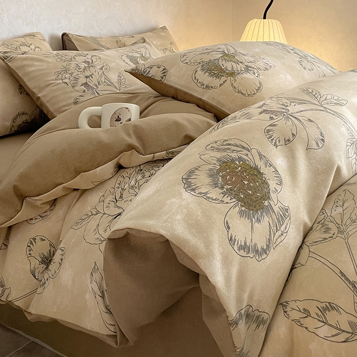 91家纺网 家纺一手货源 找家纺 （总）琪格格纺织 2025新款磨毛印花四件套