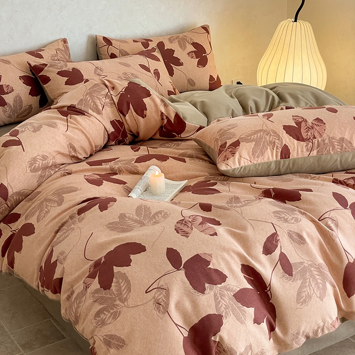 91家纺网 家纺一手货源 找家纺 琪格格纺织 2025新款磨毛印花四件套 爱意浓