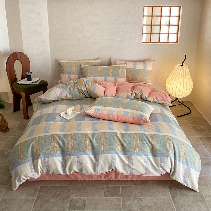 91家纺网 家纺一手货源 找家纺 琪格格纺织 2025新款磨毛印花四件套 华夫生活