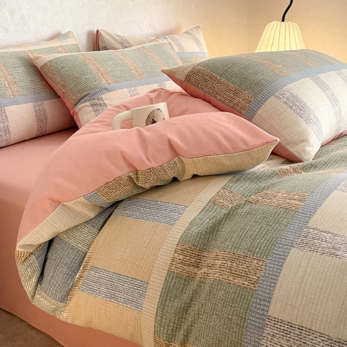 91家纺网 家纺一手货源 找家纺 琪格格纺织 2025新款磨毛印花四件套 华夫生活