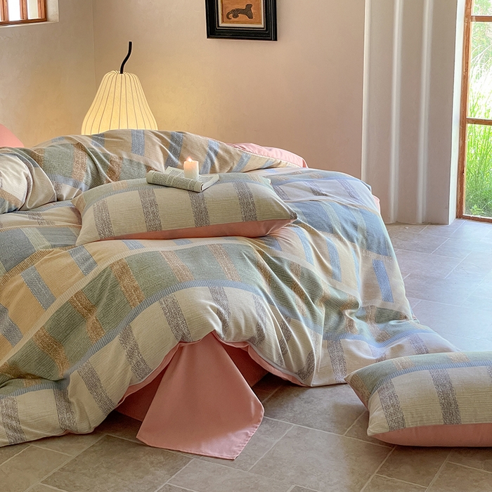 91家纺网 家纺一手货源 找家纺 琪格格纺织 2025新款磨毛印花四件套 华夫生活