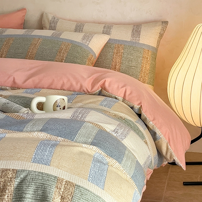 91家纺网 家纺一手货源 找家纺 琪格格纺织 2025新款磨毛印花四件套 华夫生活