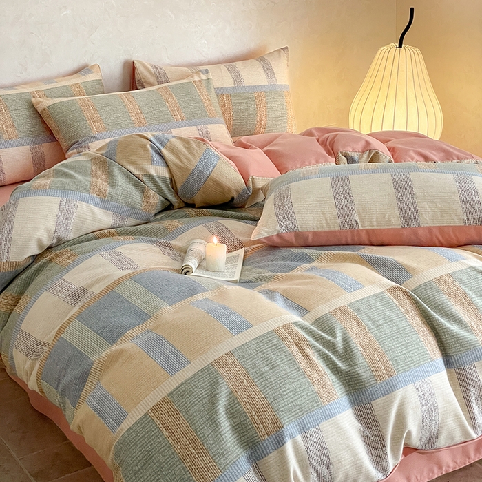 91家纺网 家纺一手货源 找家纺 琪格格纺织 2025新款磨毛印花四件套 华夫生活