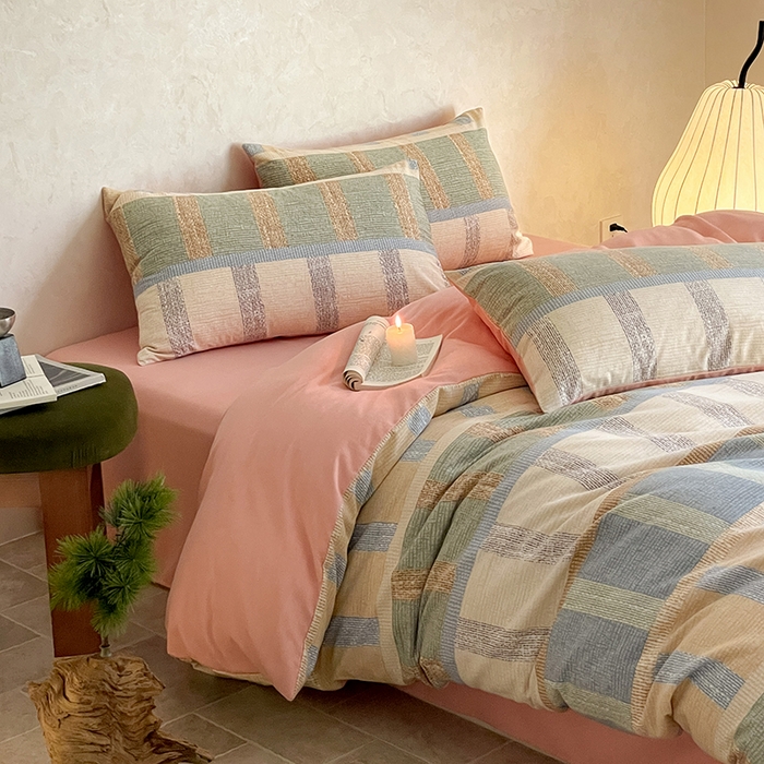 91家纺网 家纺一手货源 找家纺 琪格格纺织 2025新款磨毛印花四件套 华夫生活