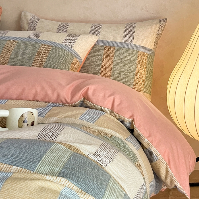 91家纺网 家纺一手货源 找家纺 琪格格纺织 2025新款磨毛印花四件套 华夫生活