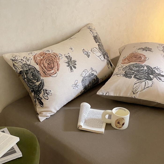 91家纺网 家纺一手货源 找家纺 琪格格纺织 2025新款磨毛印花四件套 卢浮花园