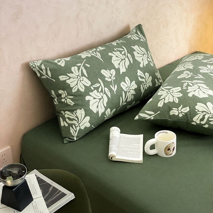 91家纺网 家纺一手货源 找家纺 琪格格纺织 2025新款磨毛印花四件套 慕叶