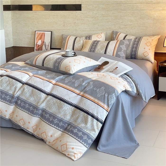 91家纺网 家纺一手货源 找家纺 琪格格纺织 2025新款磨毛印花四件套 维亚