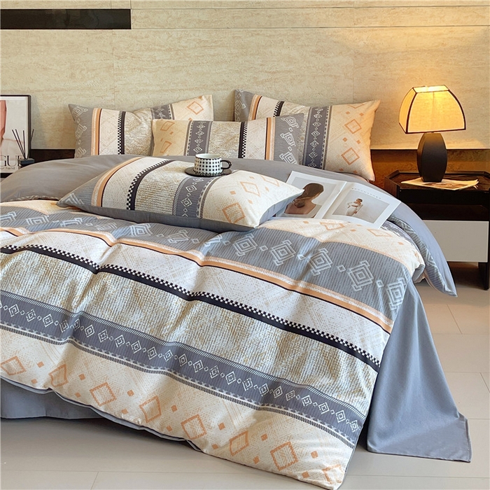 91家纺网 家纺一手货源 找家纺 琪格格纺织 2025新款磨毛印花四件套 维亚