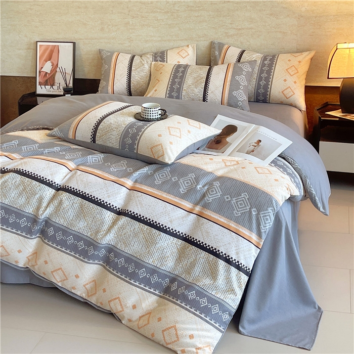 91家纺网 家纺一手货源 找家纺 琪格格纺织 2025新款磨毛印花四件套 维亚