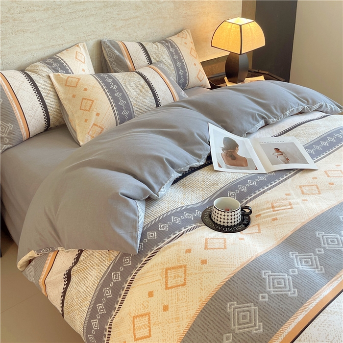 91家纺网 家纺一手货源 找家纺 琪格格纺织 2025新款磨毛印花四件套 维亚