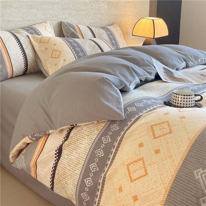 91家纺网 家纺一手货源 找家纺 琪格格纺织 2025新款磨毛印花四件套 维亚