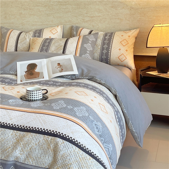 91家纺网 家纺一手货源 找家纺 琪格格纺织 2025新款磨毛印花四件套 维亚