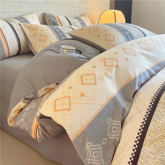 91家纺网 家纺一手货源 找家纺 琪格格纺织 2025新款磨毛印花四件套 维亚