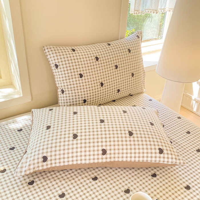 91家纺网 家纺一手货源 找家纺 朵朵家纺 2025新款双层纱单床单床单三件套（可定制尺寸） 心动