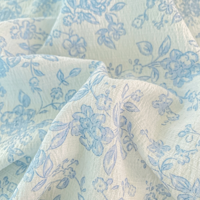 91家纺网 家纺一手货源 找家纺 朵朵家纺 2025新款双层纱单床单床单三件套（可定制尺寸） 蓝色花园