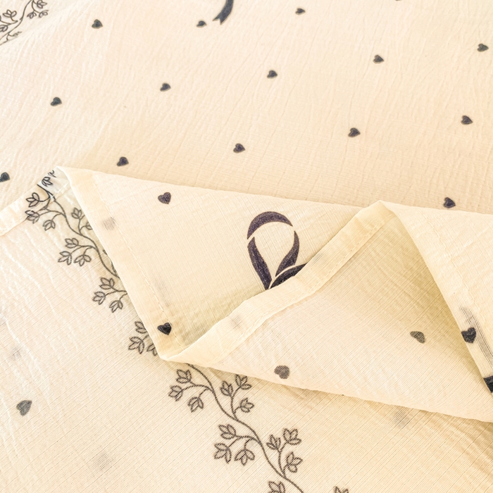 91家纺网 家纺一手货源 找家纺 朵朵家纺 2025新款双层纱单床单床单三件套（可定制尺寸） 法式蝴蝶结