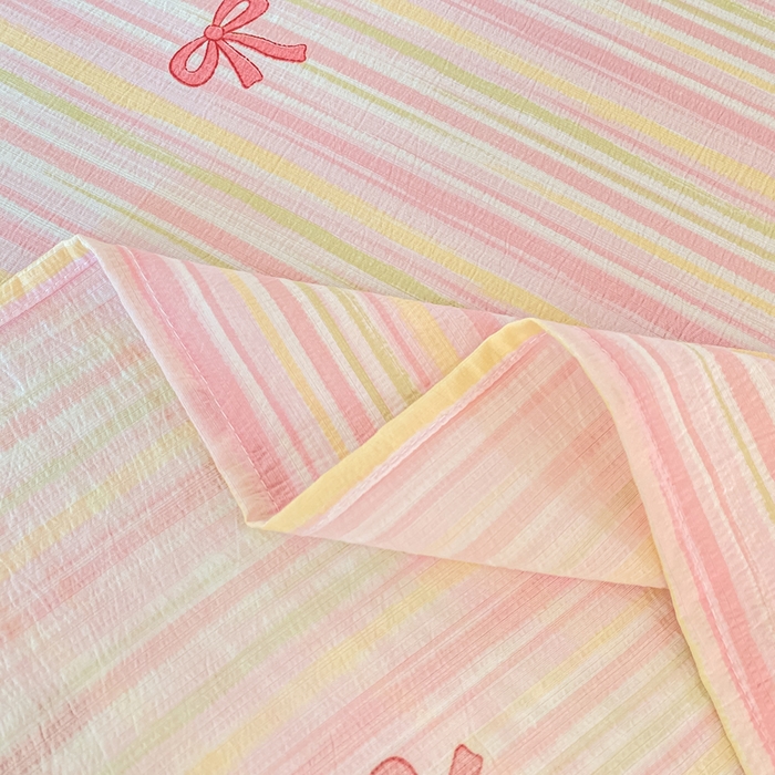 91家纺网 家纺一手货源 找家纺 朵朵家纺 2025新款双层纱单床单床单三件套（可定制尺寸） 情人节