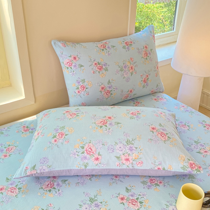 91家纺网 家纺一手货源 找家纺 朵朵家纺 2025新款双层纱单床单床单三件套（可定制尺寸） 沁园春