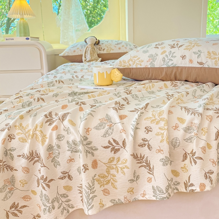 91家纺网 家纺一手货源 找家纺 朵朵家纺 2025新款双层纱单床单床单三件套（可定制尺寸） 罗曼蒂克