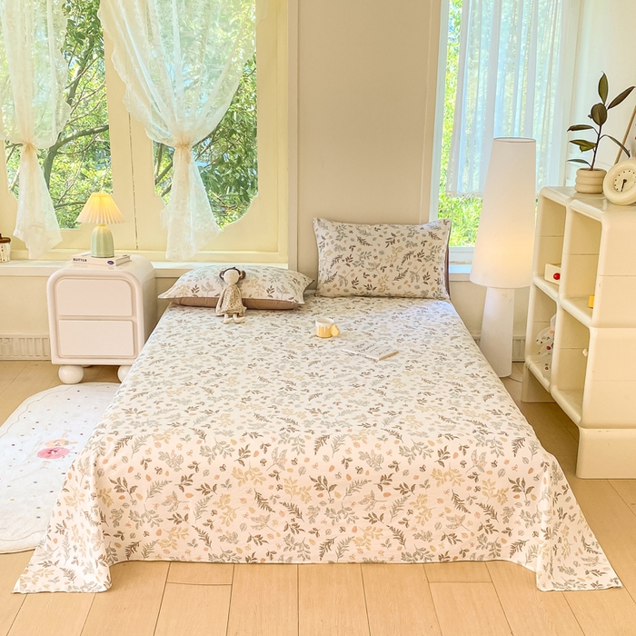 91家纺网 家纺一手货源 找家纺 朵朵家纺 2025新款双层纱单床单床单三件套（可定制尺寸） 罗曼蒂克