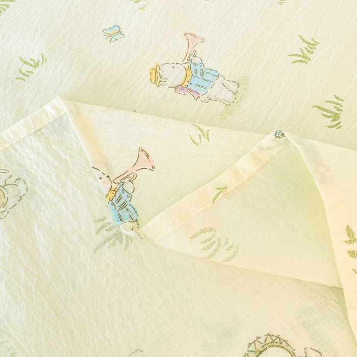 91家纺网 家纺一手货源 找家纺 朵朵家纺 2025新款双层纱单床单床单三件套（可定制尺寸） 音乐派