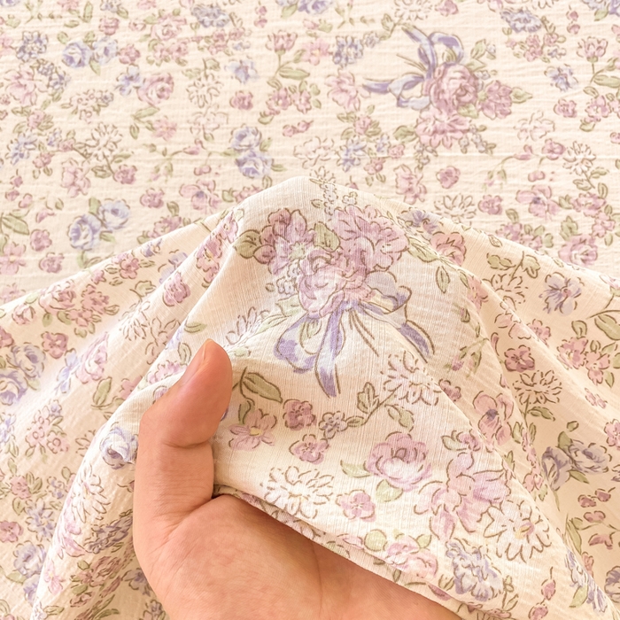 91家纺网 家纺一手货源 找家纺 朵朵家纺 2025新款双层纱单床单床单三件套（可定制尺寸） 锦上添花