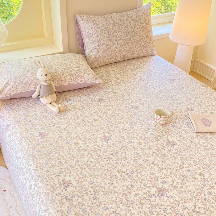 91家纺网 家纺一手货源 找家纺 朵朵家纺 2025新款双层纱单床单床单三件套（可定制尺寸） 锦上添花