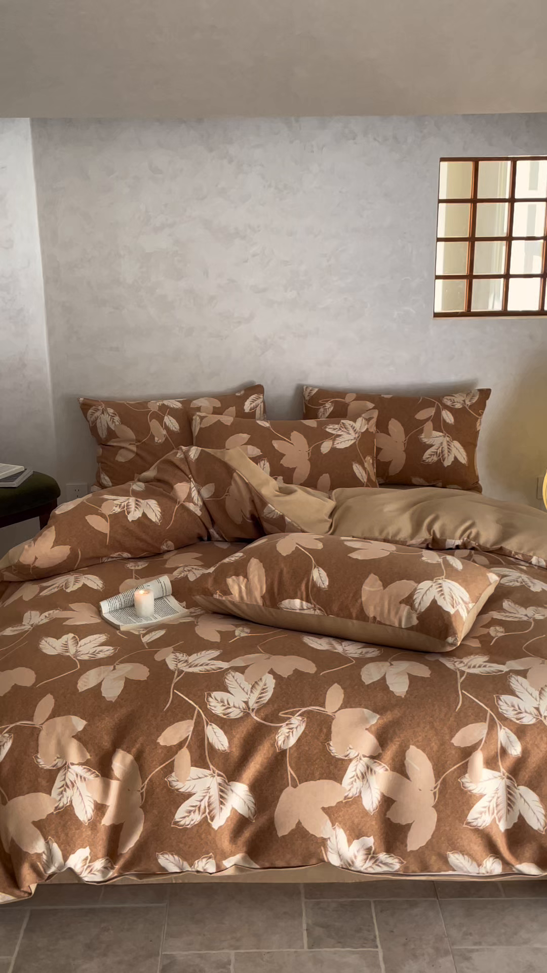 91家纺网 家纺一手货源 找家纺 琪格格纺织 2025新款磨毛印花四件套 叶繁