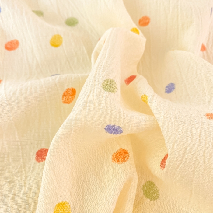 91家纺网 家纺一手货源 找家纺 朵朵家纺 2025新款双层纱单床单床单三件套（可定制尺寸） 幻彩波点