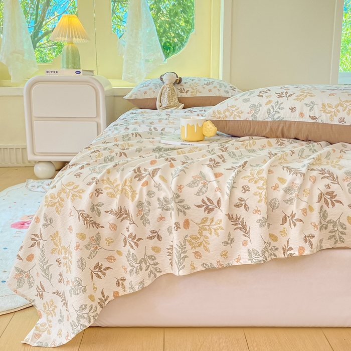 91家纺网 家纺一手货源 找家纺 朵朵家纺 2025新款双层纱单床单床单三件套（可定制尺寸） 罗曼蒂克