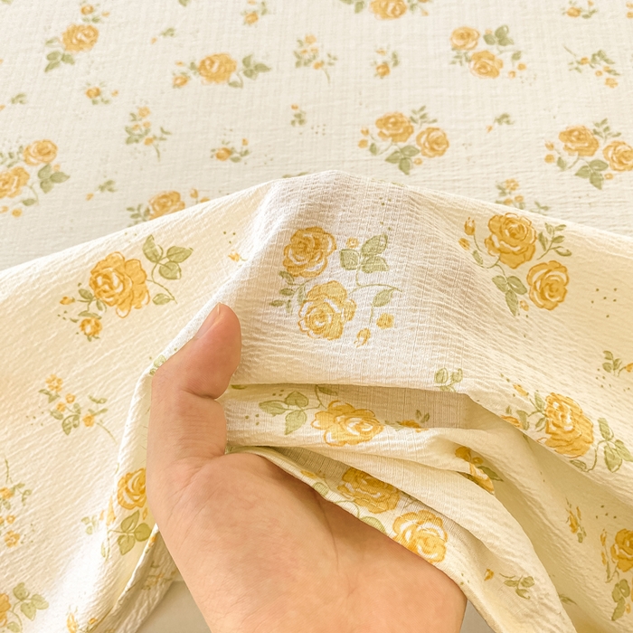 91家纺网 家纺一手货源 找家纺 朵朵家纺 2025新款双层纱单床单床单三件套（可定制尺寸） 山花烂漫