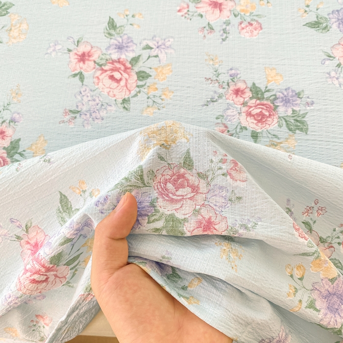 91家纺网 家纺一手货源 找家纺 朵朵家纺 2025新款双层纱单床单床单三件套（可定制尺寸） 沁园春