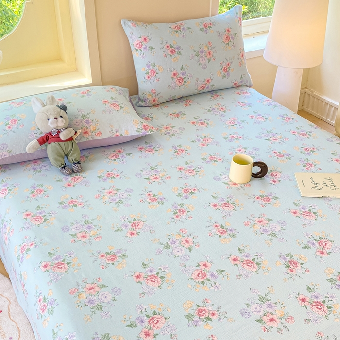 91家纺网 家纺一手货源 找家纺 朵朵家纺 2025新款双层纱单床单床单三件套（可定制尺寸） 沁园春