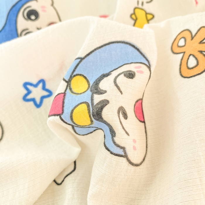 91家纺网 家纺一手货源 找家纺 朵朵家纺 2025新款双层纱单床单床单三件套（可定制尺寸） 快乐重年