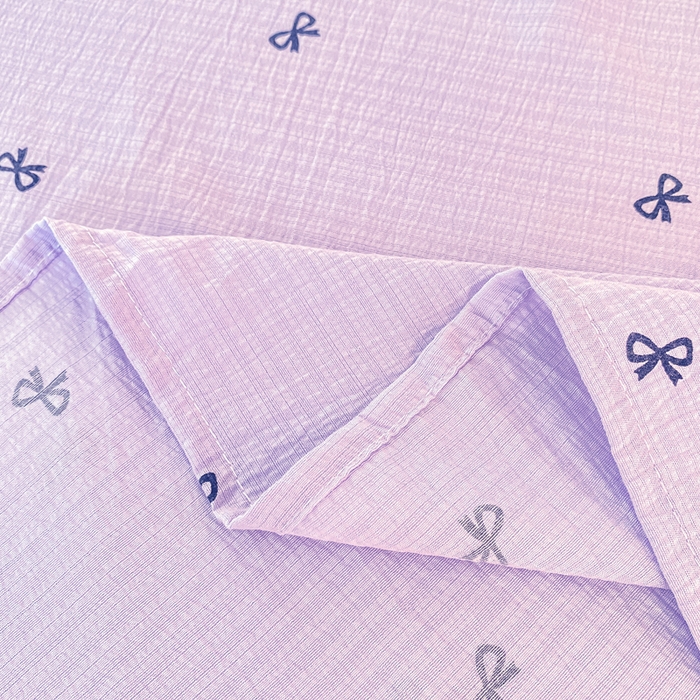 91家纺网 家纺一手货源 找家纺 朵朵家纺 2025新款双层纱单床单床单三件套（可定制尺寸） 幸运结