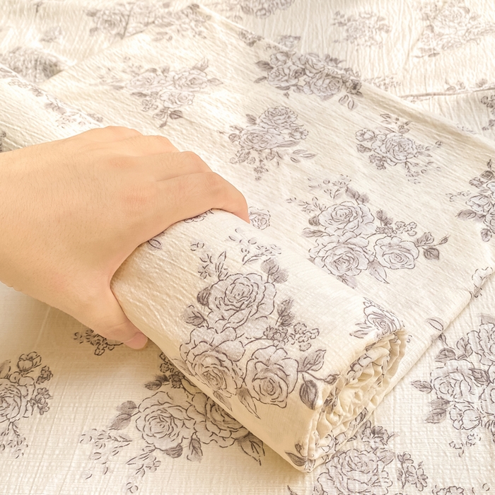 91家纺网 家纺一手货源 找家纺 朵朵家纺 2025新款双层纱单床单床单三件套（可定制尺寸） 浮生如梦