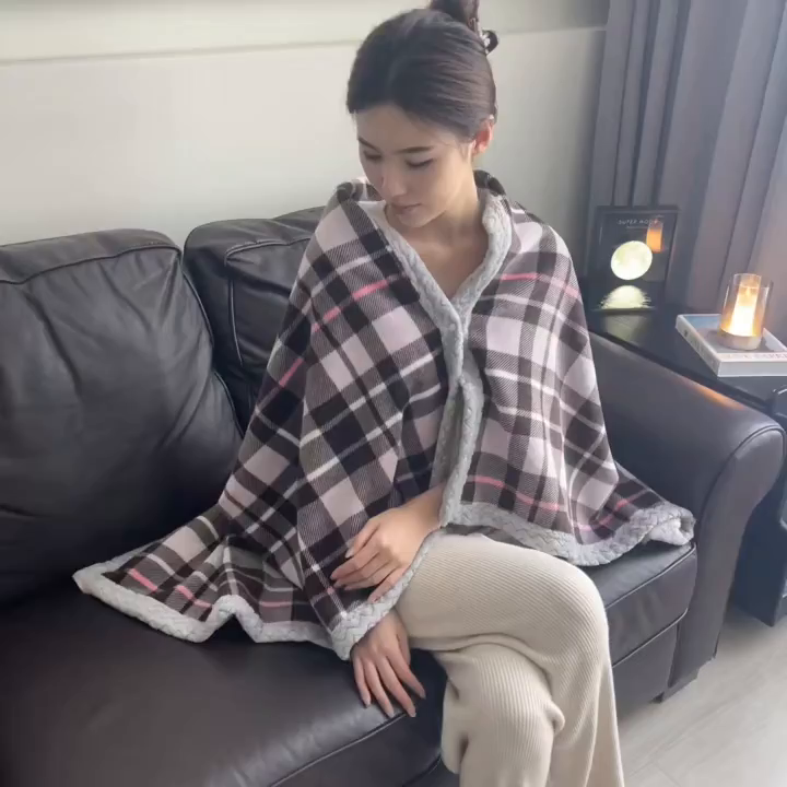 91家纺网 家纺一手货源 找家纺 （总）五月家纺 2025新款多功能牛奶绒中古无印风披肩毯