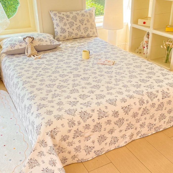 91家纺网 家纺一手货源 找家纺 朵朵家纺 2025新款双层纱单床单床单三件套（可定制尺寸） 浮生如梦