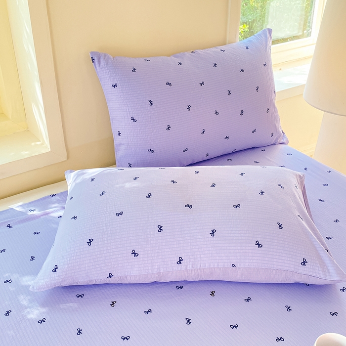 91家纺网 家纺一手货源 找家纺 朵朵家纺 2025新款双层纱单床单床单三件套（可定制尺寸） 幸运结