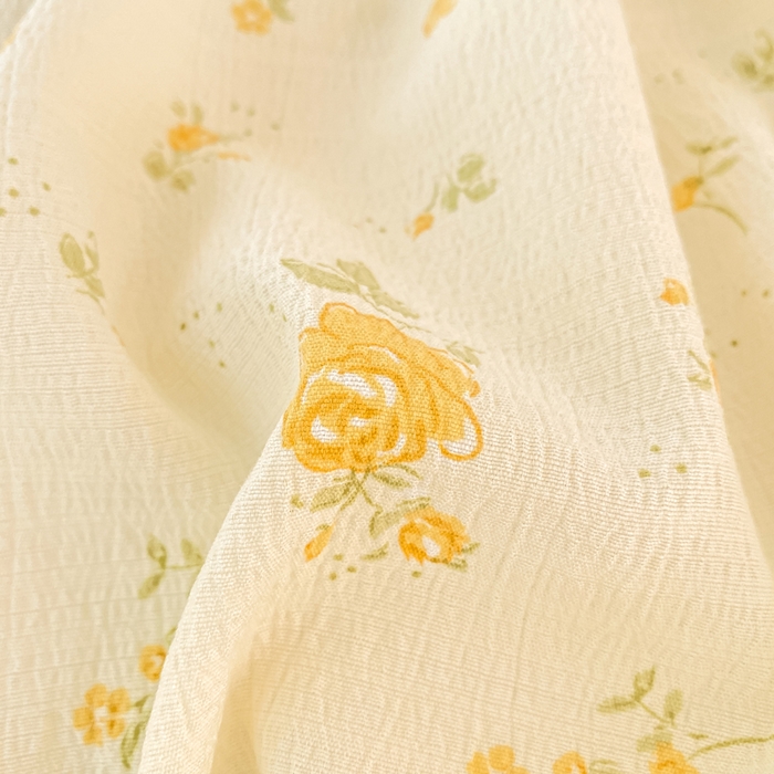 91家纺网 家纺一手货源 找家纺 朵朵家纺 2025新款双层纱单床单床单三件套（可定制尺寸） 山花烂漫