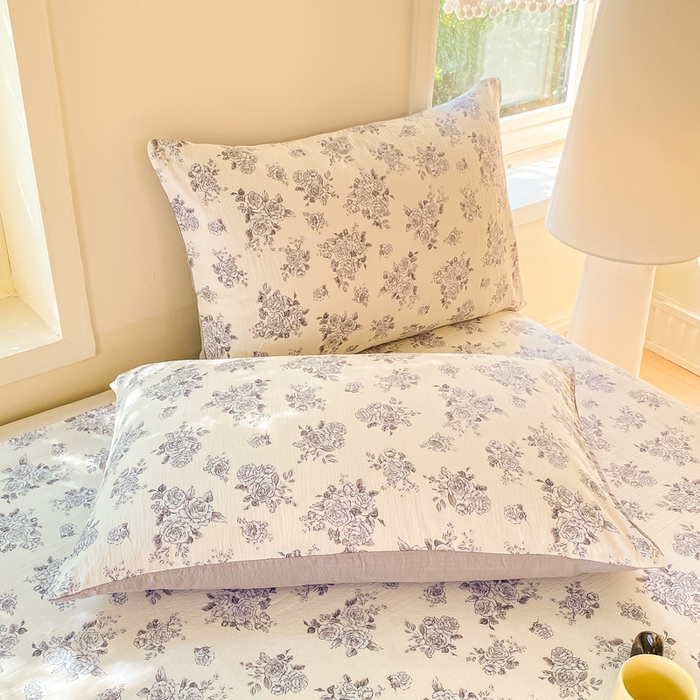 91家纺网 家纺一手货源 找家纺 朵朵家纺 2025新款双层纱单床单床单三件套（可定制尺寸） 浮生如梦