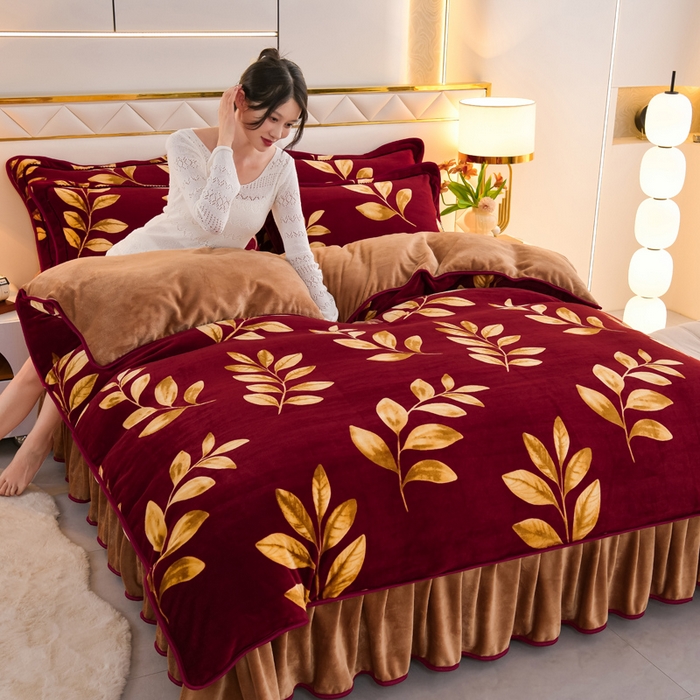 91家纺网 家纺一手货源 找家纺 （总）眠多宝 2025新款8-9斤高克重牛奶绒四件套法莱绒水晶绒金貂绒抖音快手直播热款