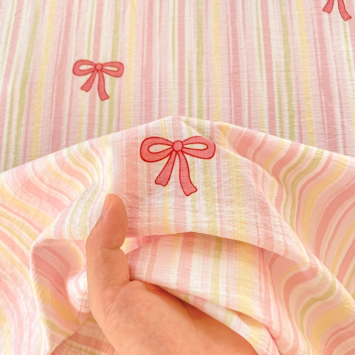 91家纺网 家纺一手货源 找家纺 （总）朵朵家纺 2025新款双层纱单床单床单三件套（可定制尺寸）